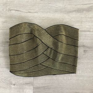 Gold Bandage Crop Top Size XS